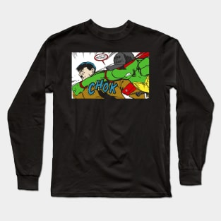 Raph punching Hitler (Black Tees) Long Sleeve T-Shirt